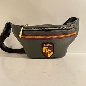 Loungefly Gryffindor Patch Grey Belt Bag with Maroon and Gold Trim